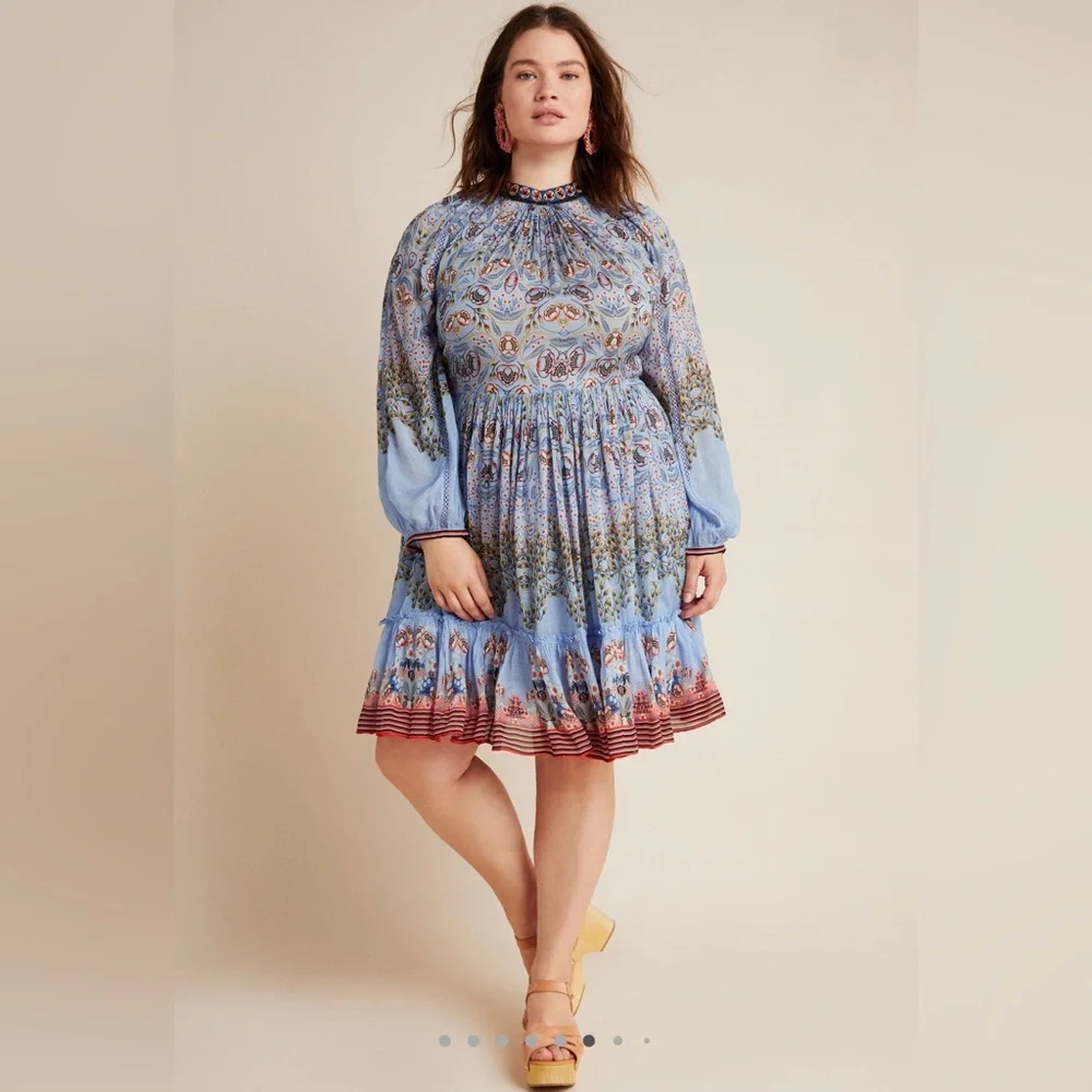 EUC RARE Anthropologie Bhanuni by Jyoti Juliana Mini Dress // Size 1X